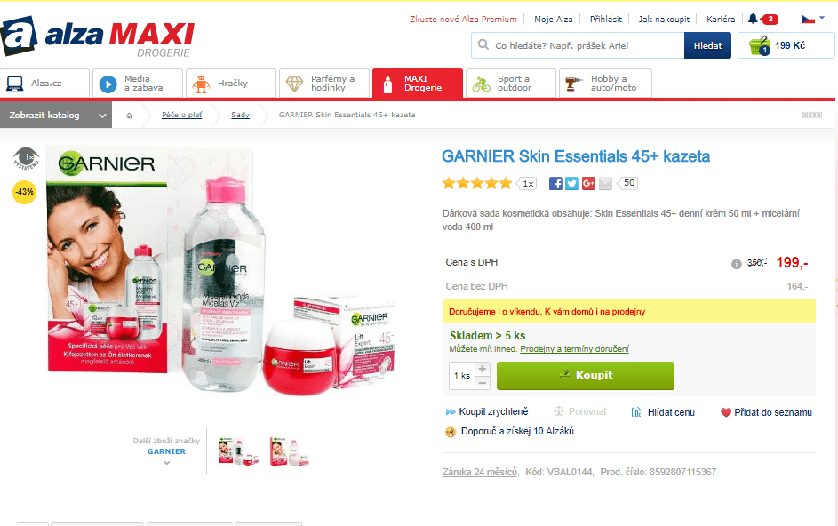 Dárková sada GARNIER Skin Essentials 45+