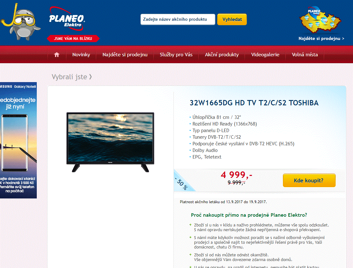 HD Ready LCD TV, 81cm, Toshiba