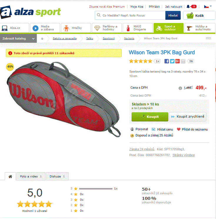 Tenisový bag Wilson Team 3PK
