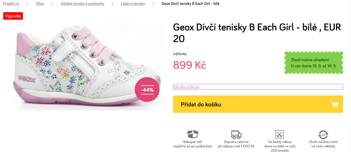 Holčičí tenisky Geox, 20, 21, 23