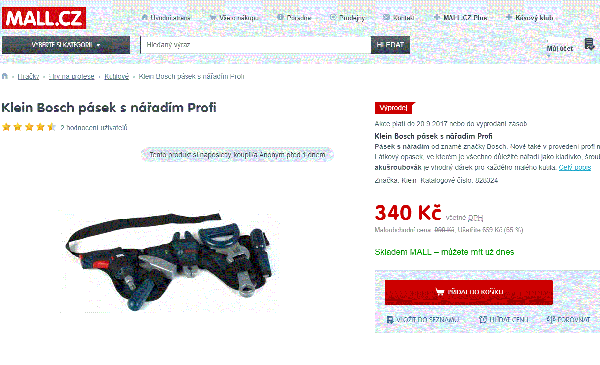 Klein Bosch pásek s nářadím Profi