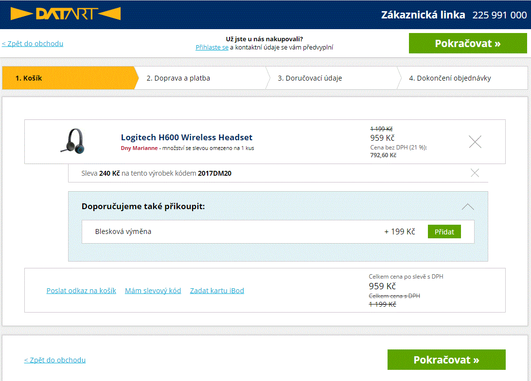 Bezdrátová sluchátk Logitech Wireless Headset