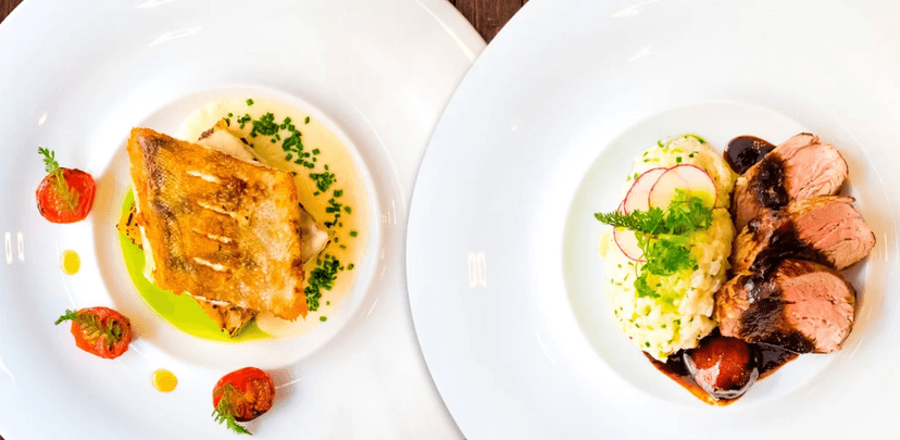 4chodové menu s candátem nebo vepřovou panenkou