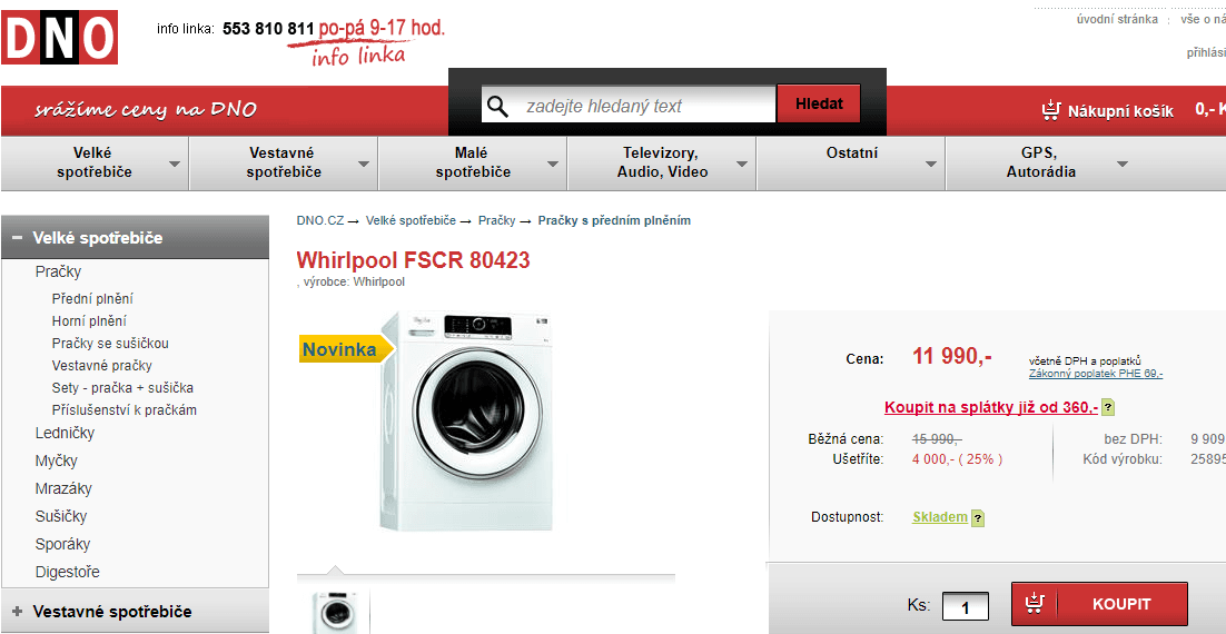 Whirlpool, 8kg, 1400 ot., A+++, ZEN