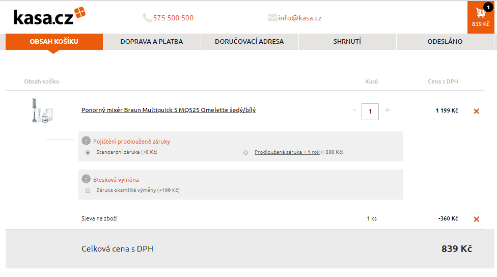 Ponorný mixér Braun Multiquick 5 MQ525