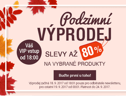 Podzimní výprodej kosmetiky a parfémů 