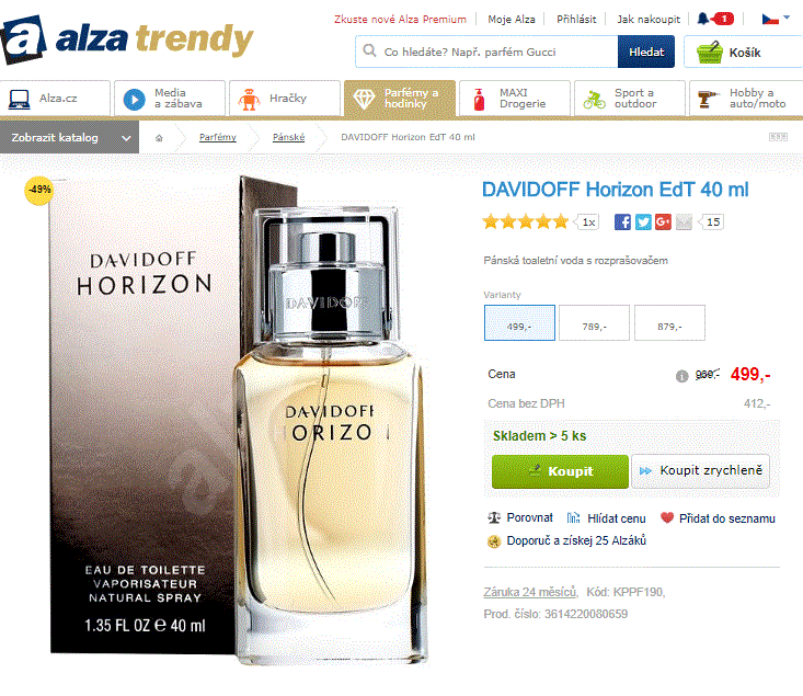DAVIDOFF Horizon EdT 40 ml