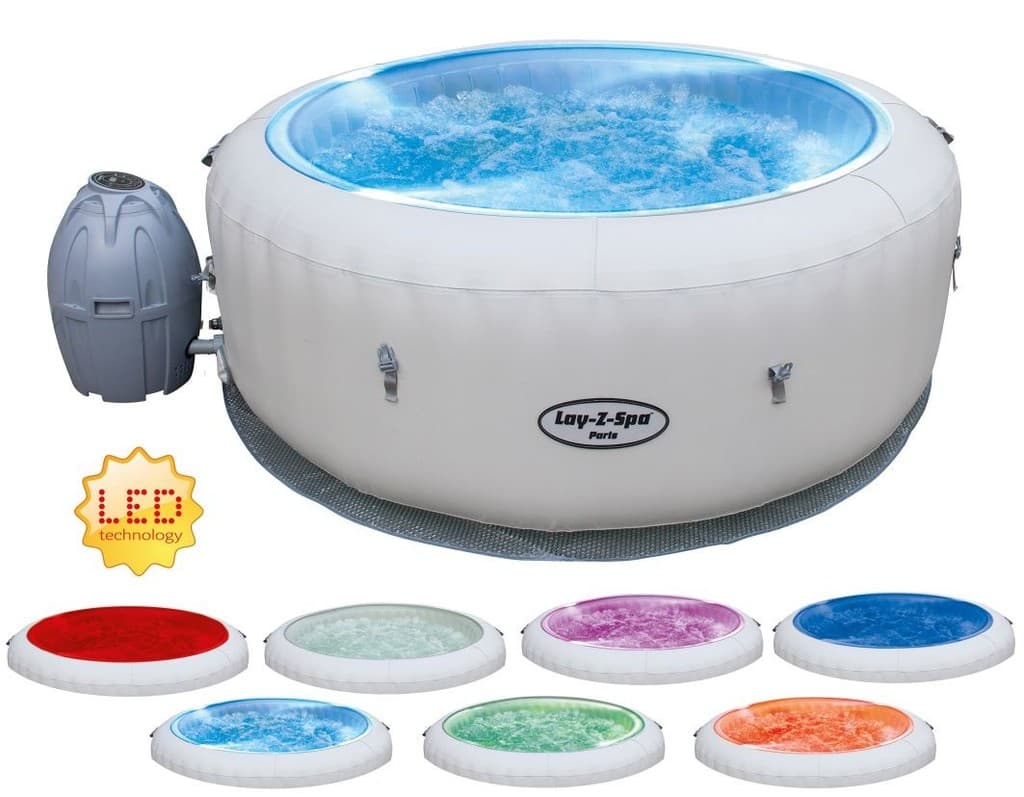 Vířivý bazén s vyhříváním, LED, Bestway