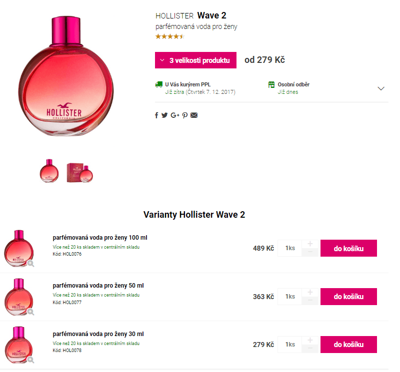 Dámský parfém HOLLISTER Wave 2, 100ml