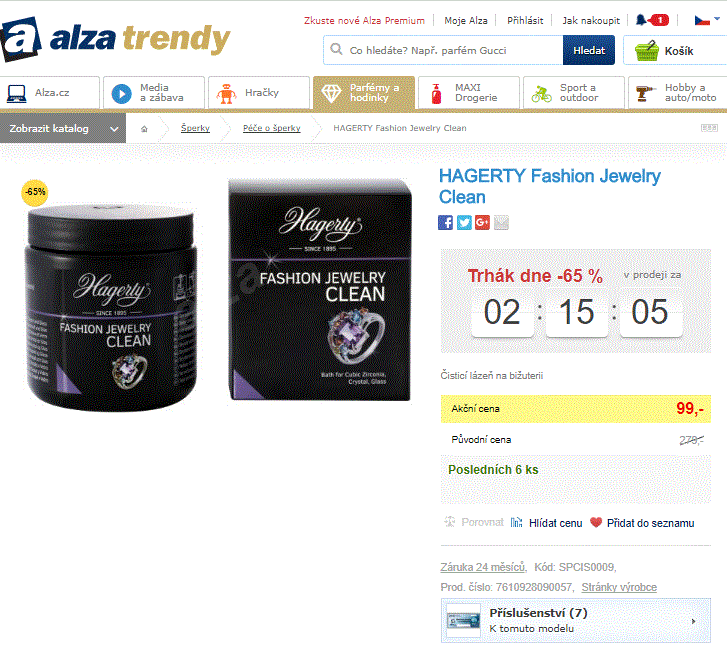 Čisticí lázeň na bižuterii HAGERTY