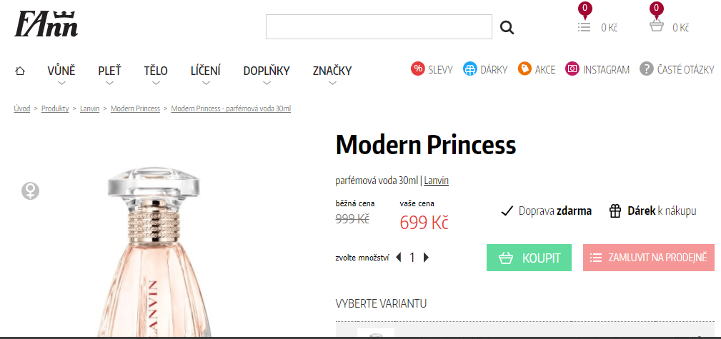 Dámský parfém Lanvin Modern Princess, 30ml