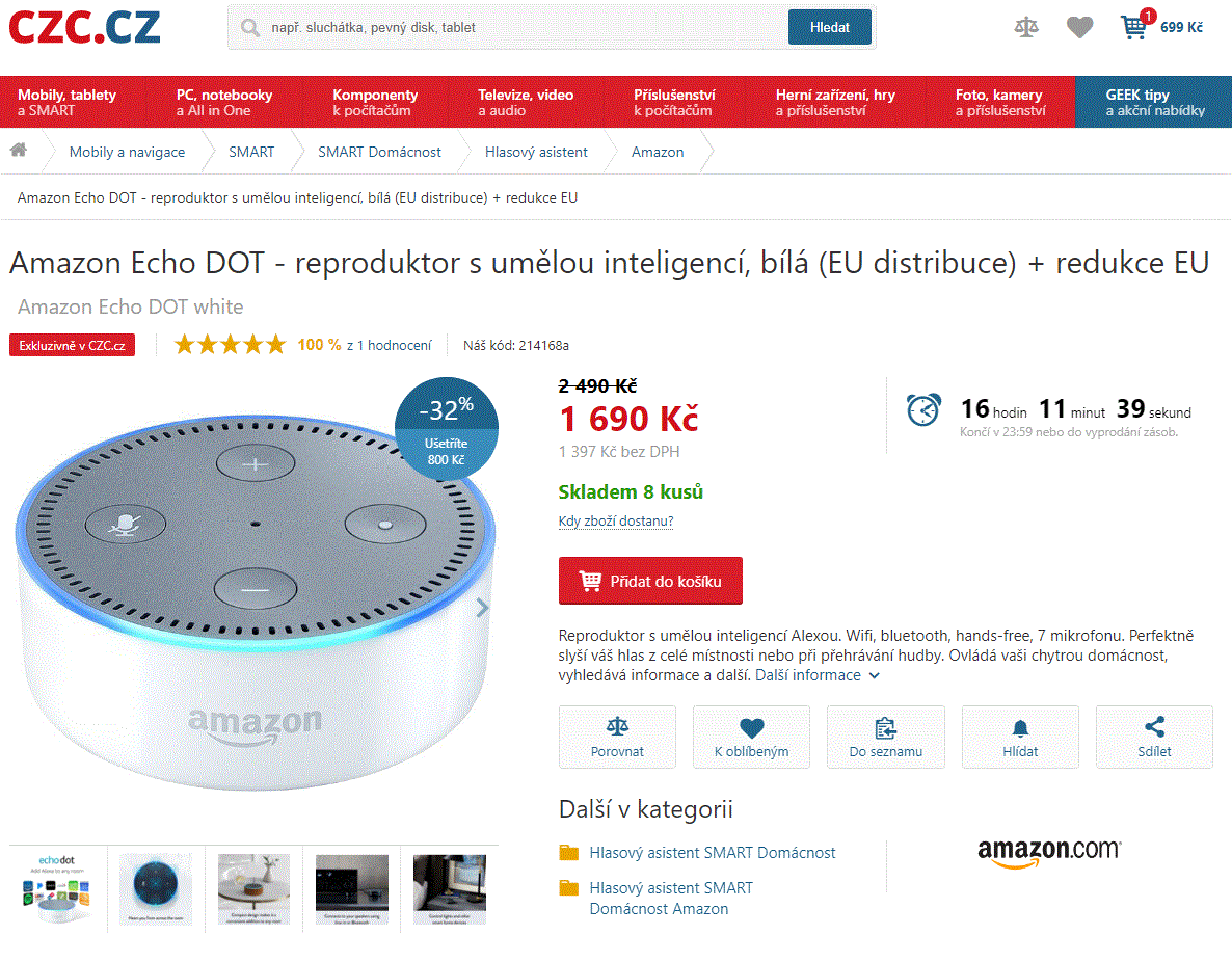Amazon Echo DOT, umělá inteligence