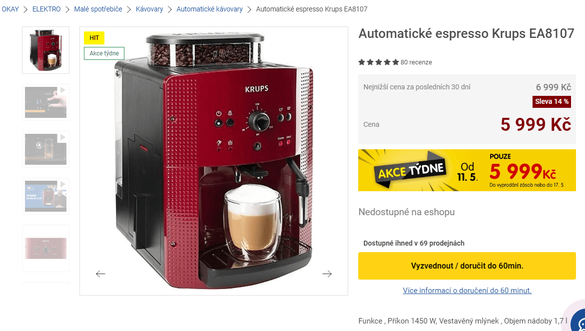 Plnoautomat na zrnkovou kávu Krups