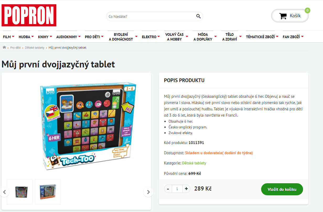 Můj první dvojjazyčný tablet, Alltoys