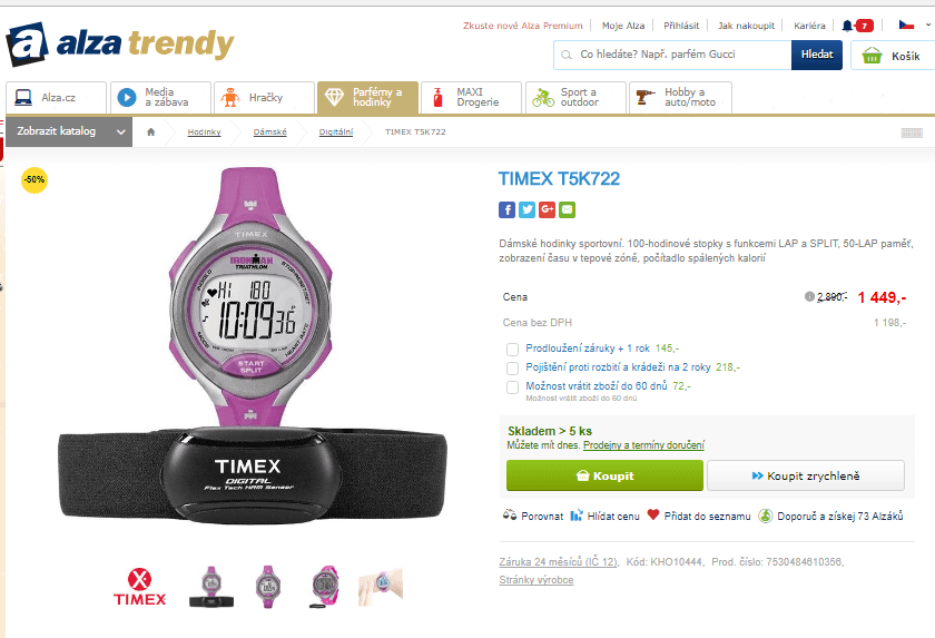 Dámské sportovní hodinky Timex T5K722