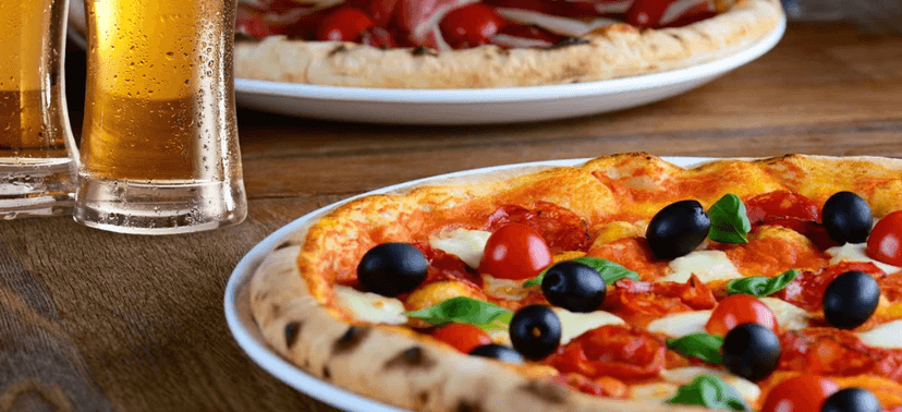 2× libovolná pizza + 2× libovolný pivní nápoj