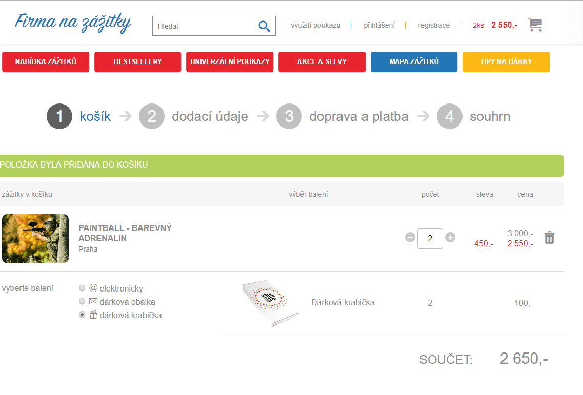 Allegria - sleva 30% na druhý zážitek
