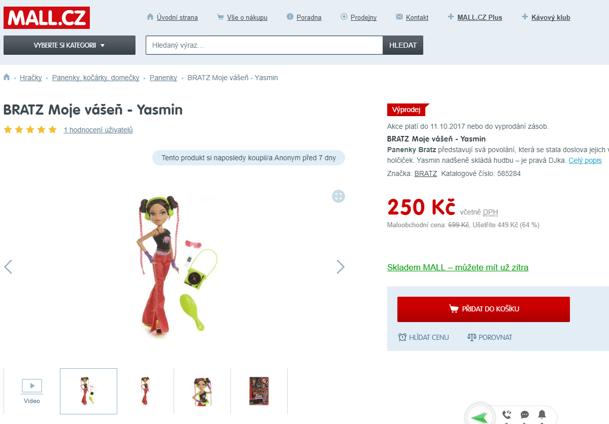 Panenky BRATZ Moje vášeň