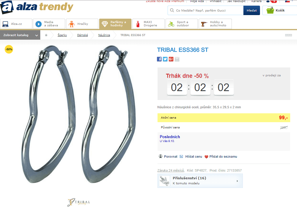 Náušnice chirurgická ocel Tribal