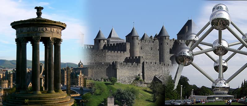 3v1: Edinburgh, Carcassonne a Brusel za 1 982 Kč