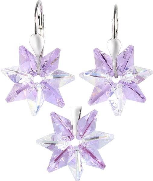 Violet souprava s krystaly Swarovski 