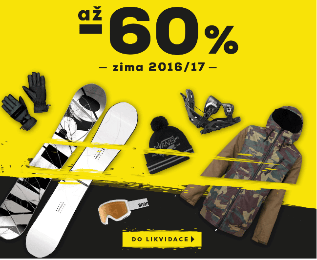 Snowboardová výbava a oblečení výprodej