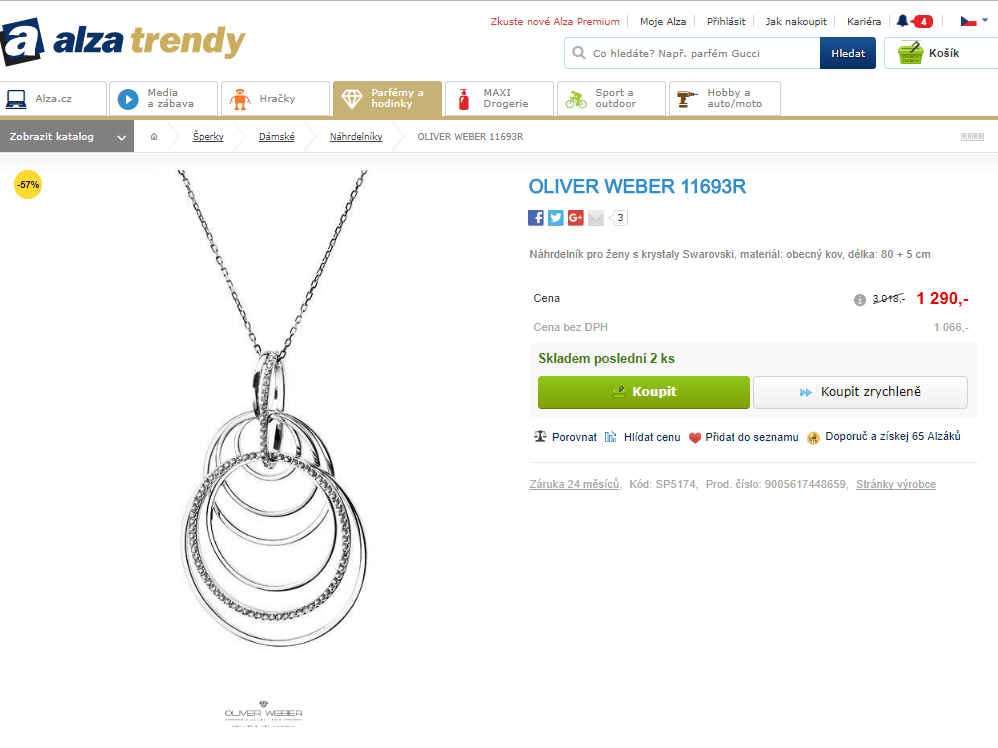 Náhrdelník Oliver Weber, 11693R