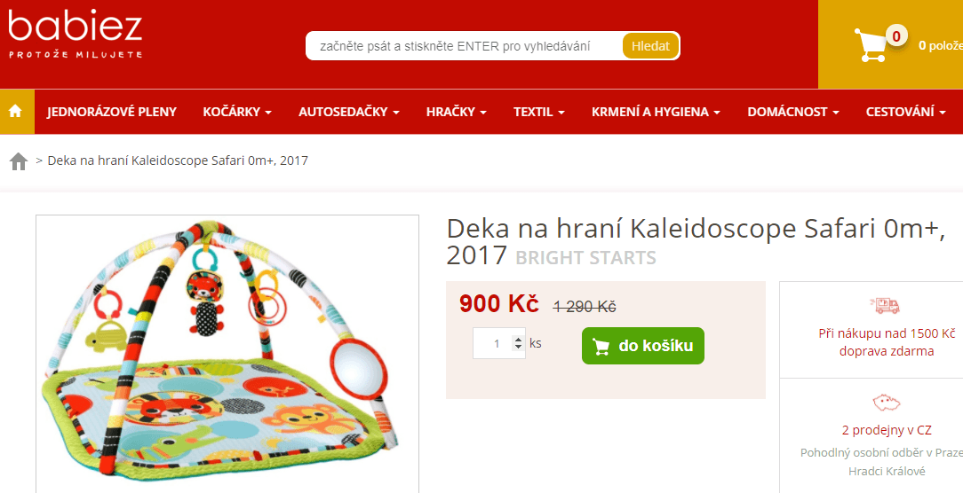 Hrací deka Bright Starts Kaleidoscope Safari 