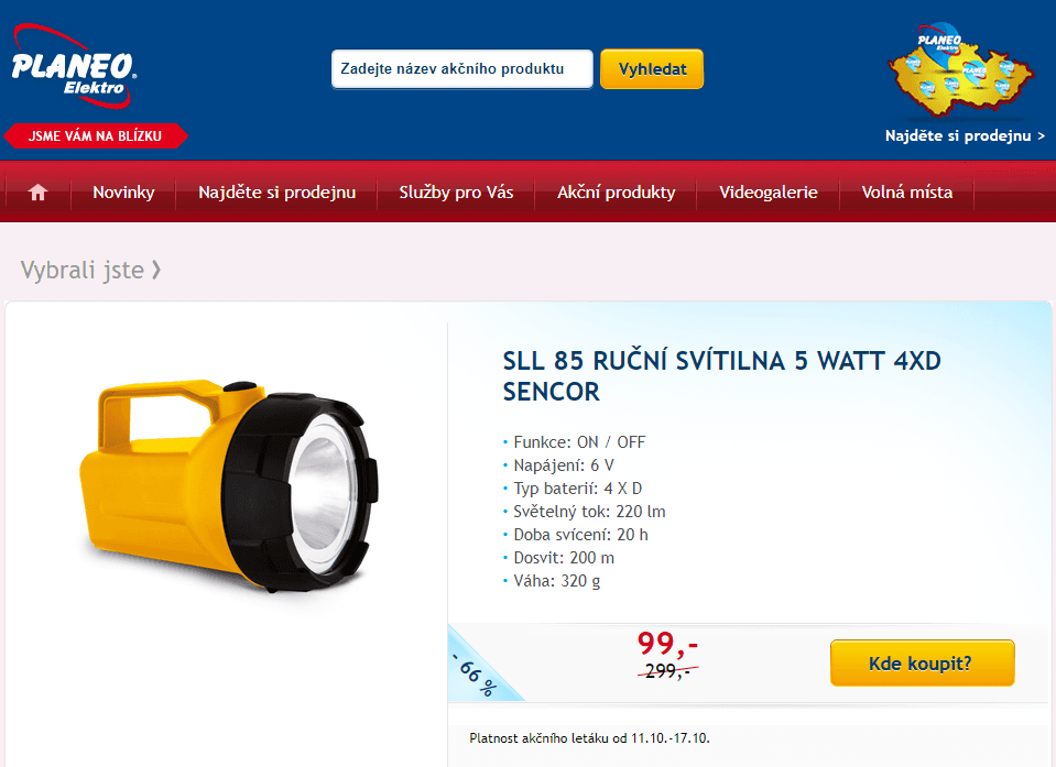 Svítilna Sencor SLL 85