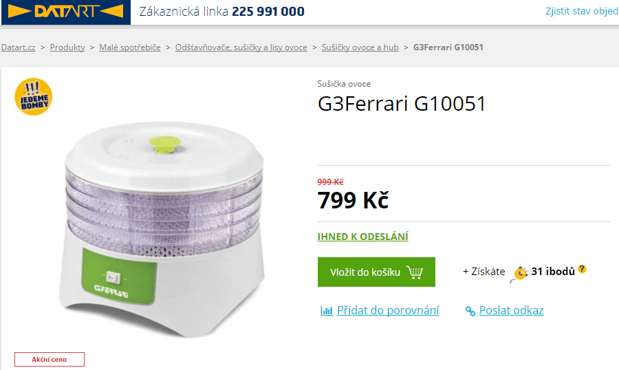 Sušička potravin G3Ferrari 