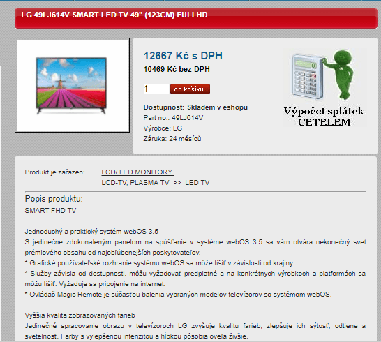 Full HD LED TV, Smart, 123cm, LG