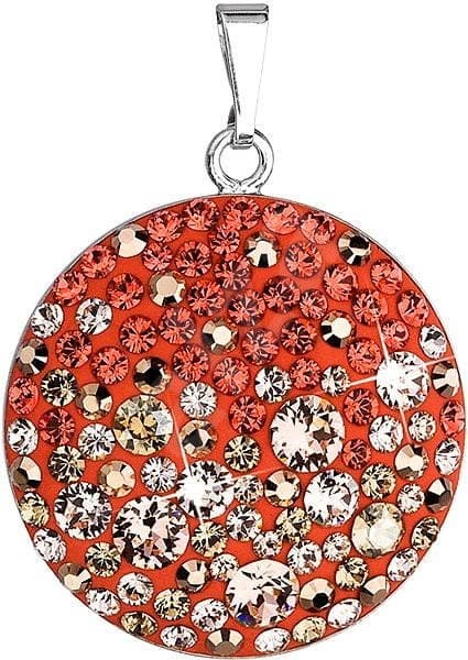 Stříbrný přívěsek s krystaly, Orange