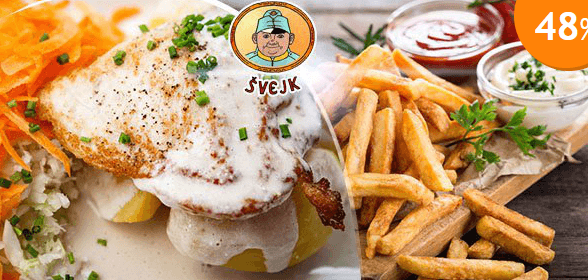3chodové menu s lahví vína pro 2 