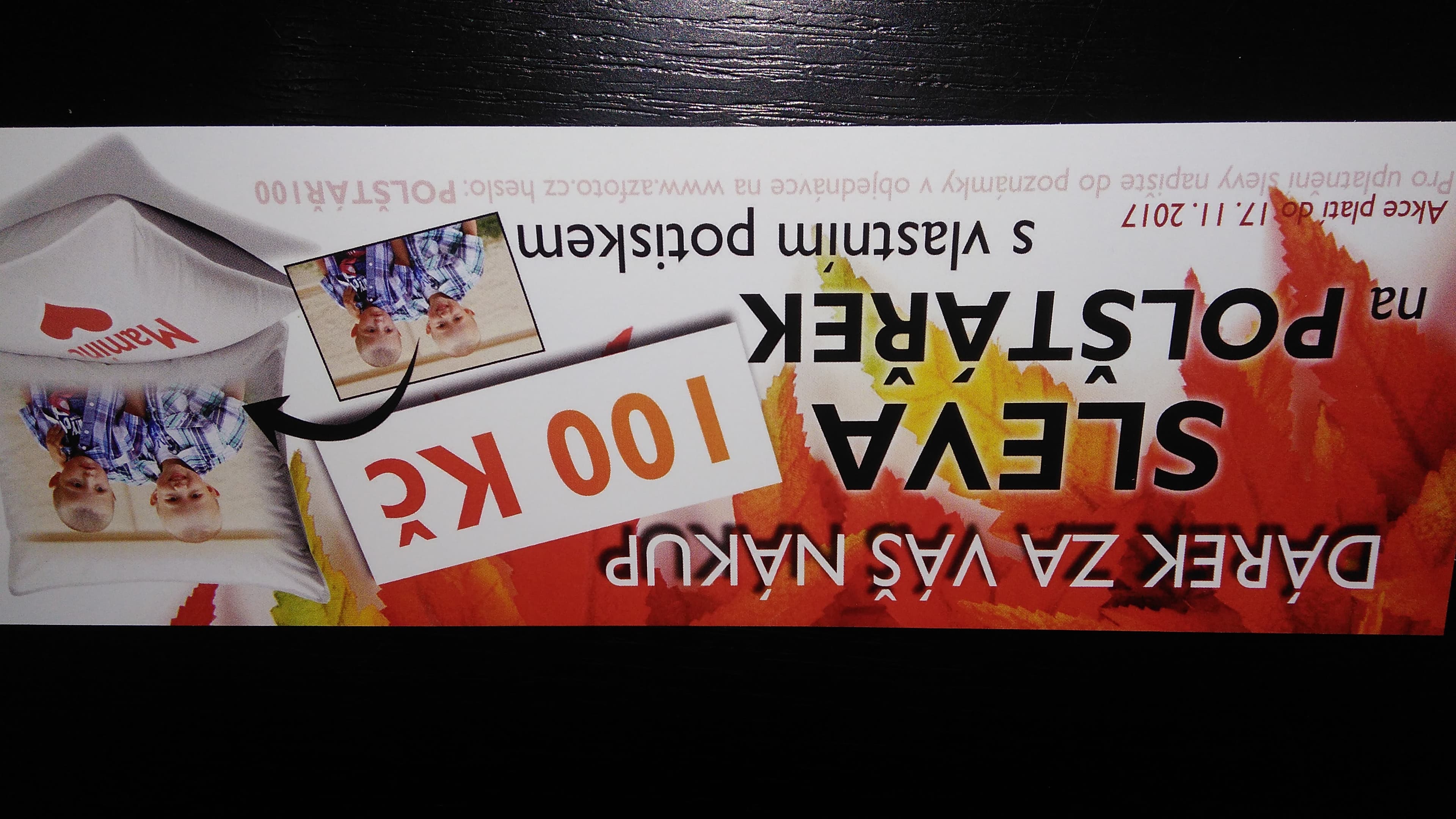 Polštářek s FOTKOU sleva 100Kč