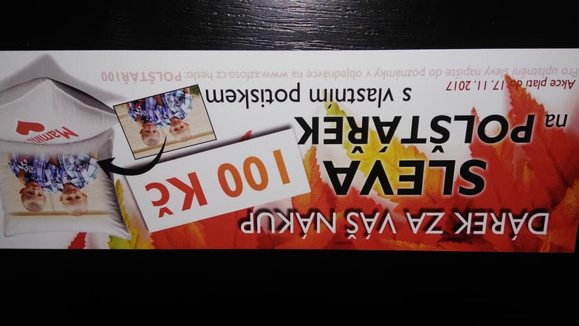 Polštářek s FOTKOU sleva 100Kč