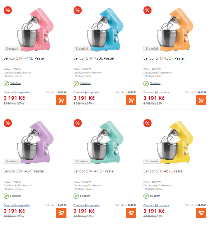 Sencor STM 45VT Pastel - různé barvy