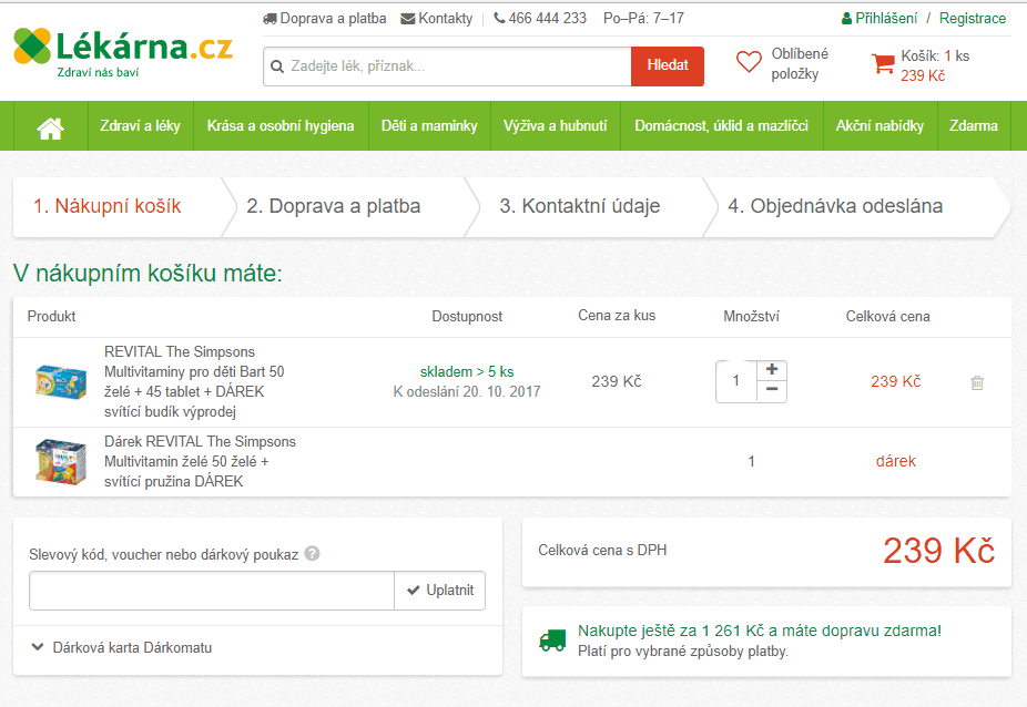 Multivitaminy pro děti 1+1 zdarma