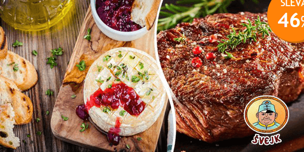 3chodové menu s pivem či vínem pro 2