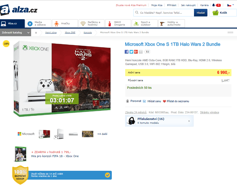 Microsoft Xbox One S 1 TB Halo Wars 2