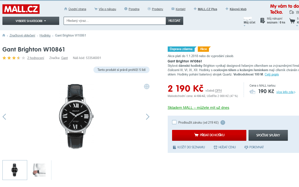 Dámské hodinky Gant Brighton