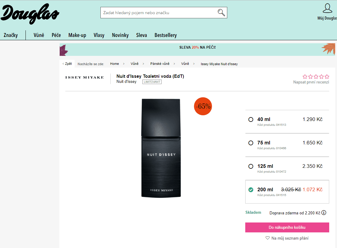 Issey Miyake Nuit d'Issey EdT 200 ml
