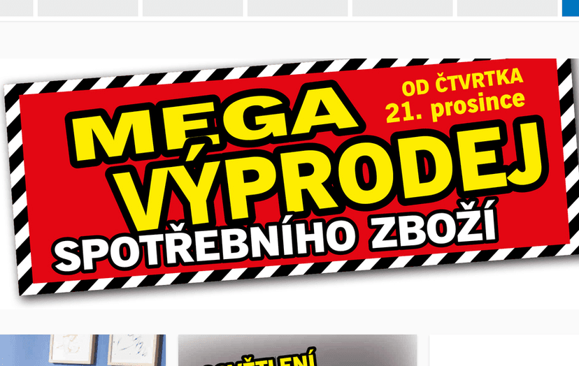 Megavýprodej spotřebního zboží