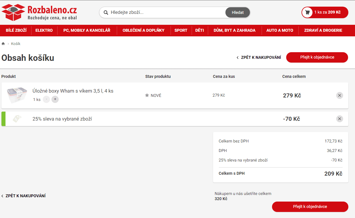 Úložné boxy Wham 3,5 l - 4ks