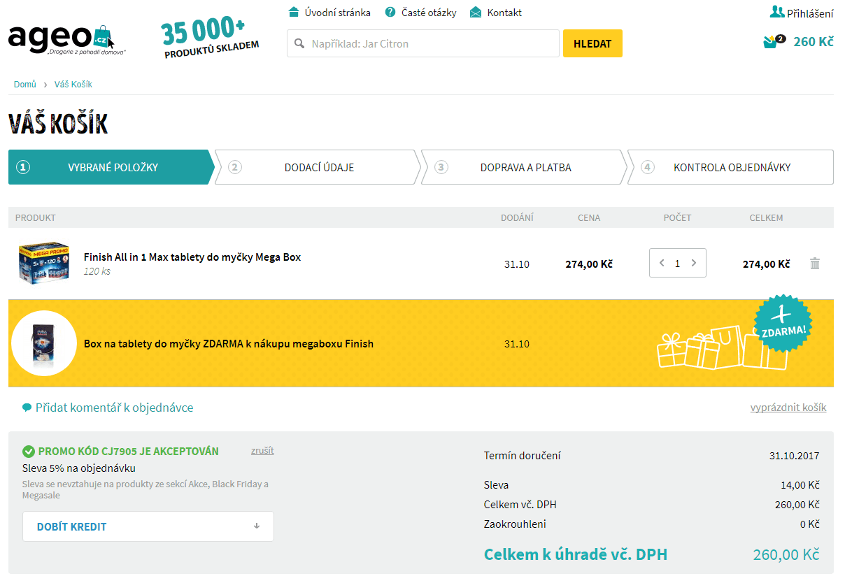Tablety FINISH All in1 MAX 120 ks