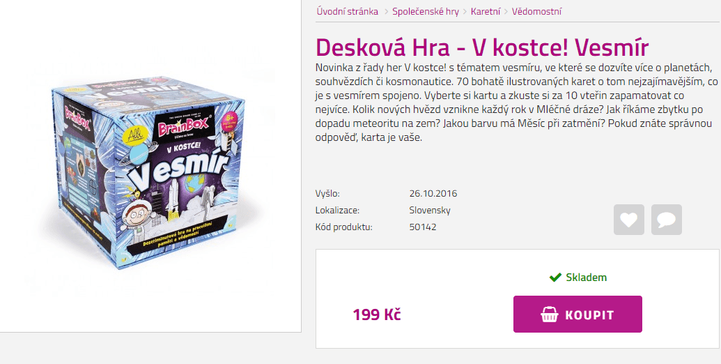 Albi - V kostce! Vesmír - slovensky