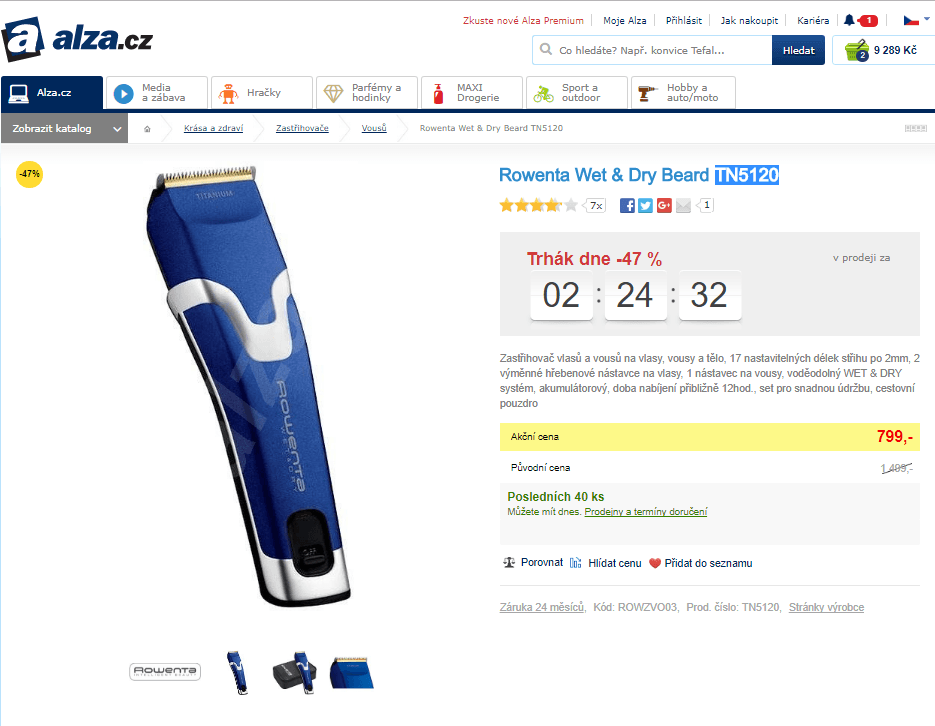 Zastřihovač Rowenta Wet & Dry
