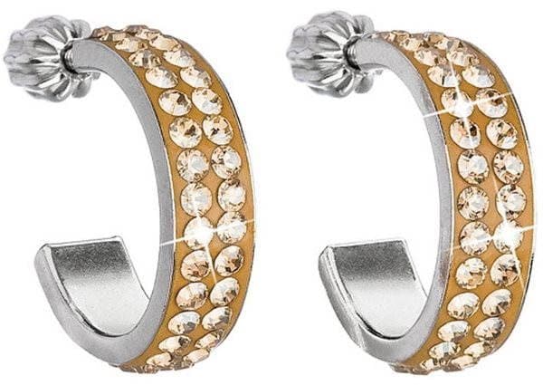 Stříbrné náušnice s krystaly Swarovski