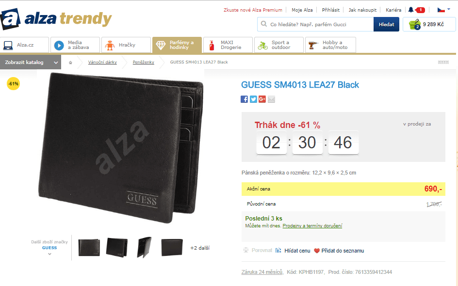 Pánská peněženka GUESS, černá