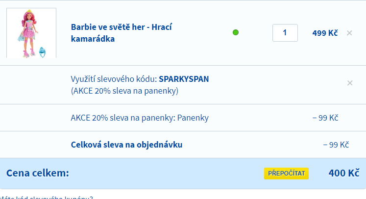 Sleva 20% na všechny panenky