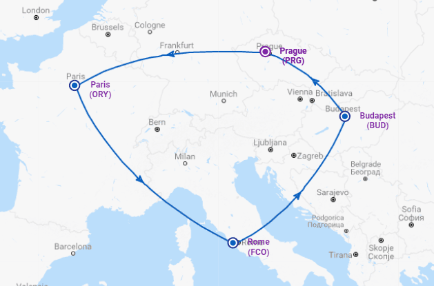 3v1: Paříž, Řím, Budapešť za 3 091 Kč
